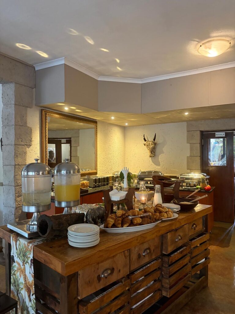 Frühstücksbuffet der Lodge
